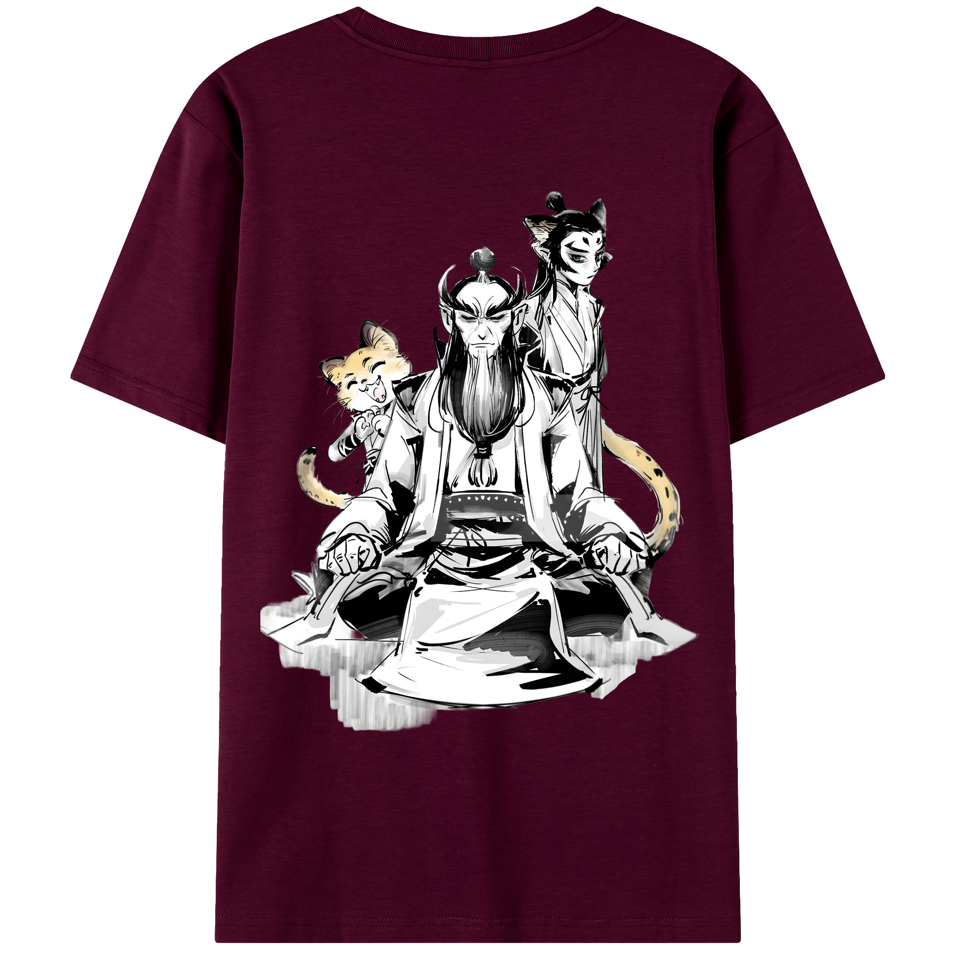 （画像用） Ne Zha 2 ナタ 魔童の大暴れ レディース半袖Tシャツ(バックプリント)